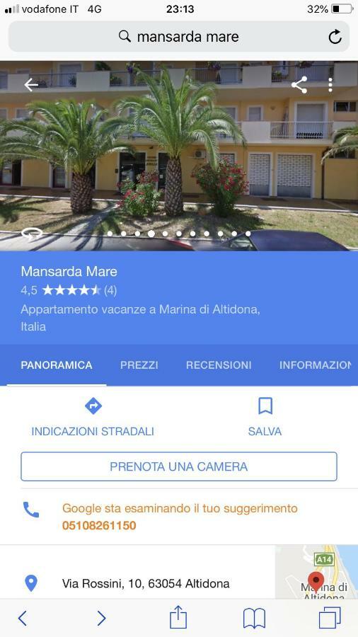 Apartamento Mansarda Mare Altidona Exterior foto